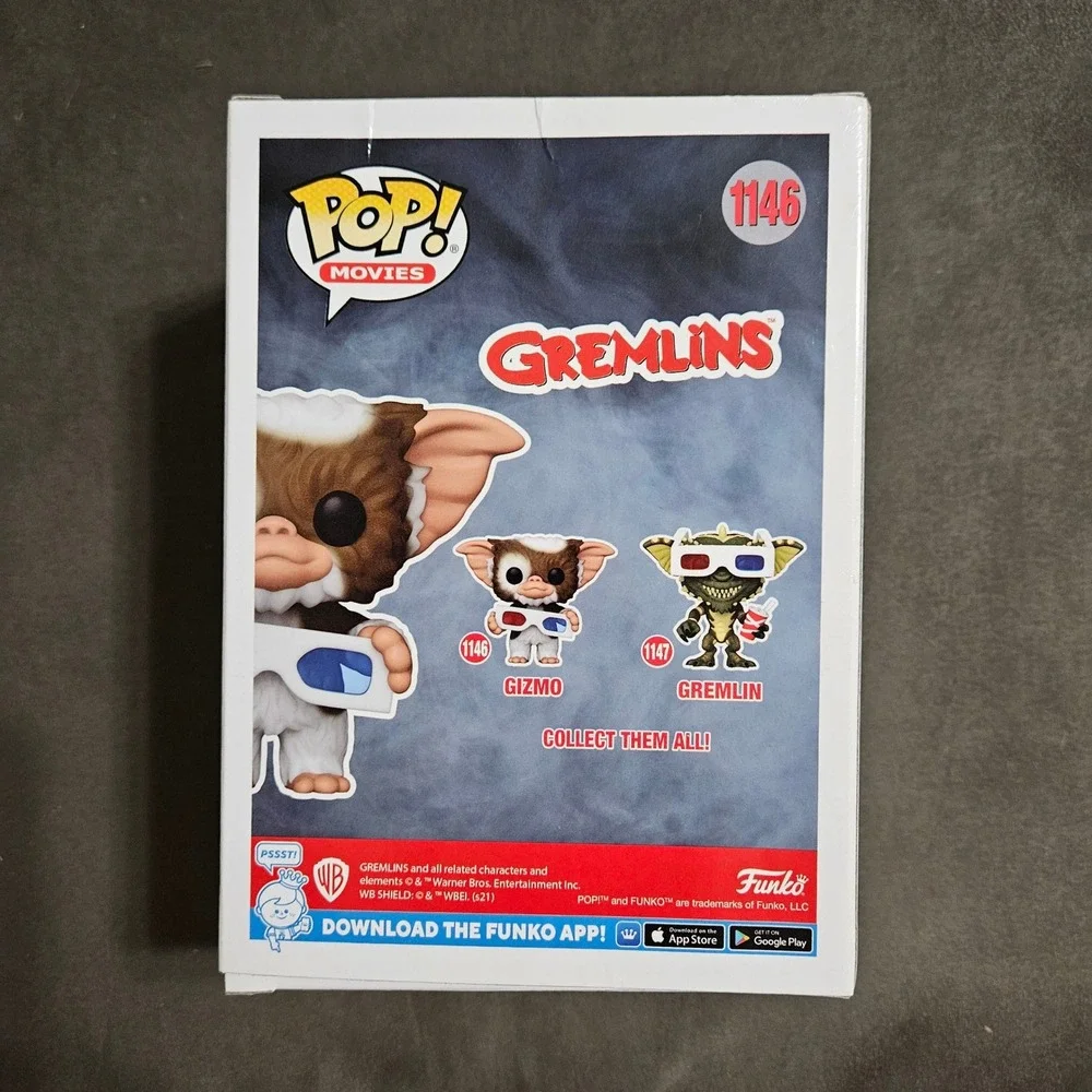 Funko Pop Movies Gremlins Gizmo with 3D Glasses 1146 Vinyl Figure 80s Horror